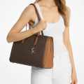 Michael Kors Logo Voyager Brown Tote Bag-thumb-1