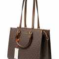 Michael Kors On The Go Series Dark Brown Top Handle Bag-thumb-0