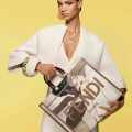 Fendi Roma Sunshine Lady Print White Handbag-thumb-1