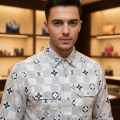 Louis Vuitton Monogram White Premium Cotton Shirt-thumb-2