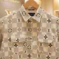 Louis Vuitton Monogram Cream Premium Cotton Shirt-thumb-5