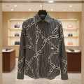 Louis Vuitton Monogram Black Premium Cotton Shirt-thumb-3