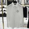 Balmain Embroidered White Premium Cotton Shirt-thumb-2