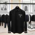 Balmain Embroidered Black Premium Cotton Shirt-thumb-1