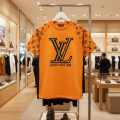 Louis Vuitton Orange Embroidery Logo Premium T-shirt-thumb-2