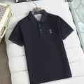 Brunello Cucinelli Blue Embroidery Premium Polo T-shirt-thumb-0