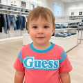 Guess Pink Kids Premium Quality T-shirt-thumb-0