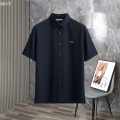 Prada Blue Premium Quality Short Sleeve Shirt-thumb-0