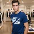 Armani Exchange Blue Premium Quality T-shirt-thumb-1