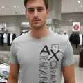 Armani Exchange White Premium Quality T-shirt-thumb-1
