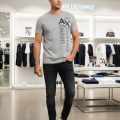 Armani Exchange White Premium Quality T-shirt-thumb-0