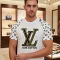 Louis Vuitton White Embroidery Logo Premium T-shirt-thumb-1