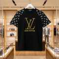 Louis Vuitton Black Embroidery Logo Premium T-shirt-thumb-2