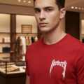 Burberry Red Premium Exclusive Polo T-shirt-thumb-1