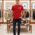 Burberry Red Premium Exclusive Polo T-shirt-thumb-0