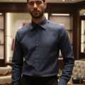 Gucci Navy Blue Premium Quality Cotton Shirt-thumb-0