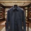 Gucci Navy Blue Premium Quality Cotton Shirt-thumb-2