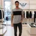 Armani Exchange Grey Premium Quality T-shirt-thumb-0