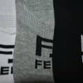 Fendi Embroidery logo No Show Premium Socks - Pack of 5-thumb-2