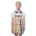 Burberry Brown Premium Quality Girls Dress-thumb-0