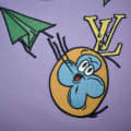 Louis Vuitton Purple Embroidery Design Kids T-shirt-thumb-3