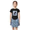 Fendi Embroidery logo Black Premium Girls Co-ord Set-thumb-0