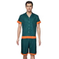 Gucci Green Premium Short Sleeve Bowling Shirt & Shorts Combo-thumb-0