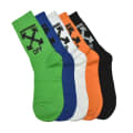 Off White Premium Quality Ankle Socks - Pack of 5-thumb-1