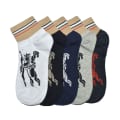 Burberry Premium Quality Low Ankle Socks - Pack of 5-thumb-1