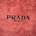 Prada Embroinded Red Premium Quality Towel - Set of 2-thumb-1