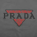 Prada Embroidered Grey Premium T-shirt & Shorts Combo-thumb-4