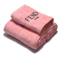 Fendi Roma Embroidered Pink Premium Towels - Set of 2-thumb-0