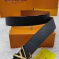 Louis Vuitton Golden & Silver Premium Quality Leather Belt-thumb-1