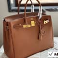 Hermes Light Brown Premium Quality Bag-thumb-0