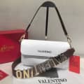 Valentino Garavani Embroidered White Small Shoulder Bag-thumb-0
