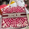 Christian Dior Book Red Tote Bag-thumb-0