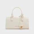 Charles & Keith Kerry Mini Shape White Tote Bag-thumb-0