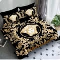 Versace Black Premium Quality Bedsheet-thumb-0