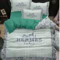 Hermes Grey Premium Quality Bedsheet-thumb-0