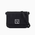 Armani Exchange Emboss Logo Black Crossbody Shoulder Bag-thumb-0