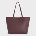 Charles & Keith Beryl Small Wine Tote Bag-thumb-2