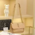 Ysl Lou Lou Puffer Beige Sling Bag-thumb-0
