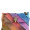 Kurt Geiger Kensington Rainbow Frayed Denim Shoulder Bag-thumb-0