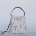 Coach Medium Floral White Bucket Bag-thumb-0