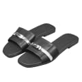 Hermes Paris Birkin Black Premium Quality Women's Flat Sandals-thumb-3
