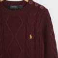 Ralph Lauren Maroon Premium Quality Feather Wool Dress-thumb-3