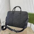 Gucci Black Ophidia Embossed Briefcase Laptop Bag-thumb-0