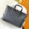Louis Vuitton Black Ophidia Embossed Briefcase Laptop Bag-thumb-0
