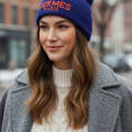 Hermes Blue Premium Edition Cashmere Beanie-thumb-0
