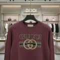 Gucci Embroidery Wine cotton Sweatshirt-thumb-2
